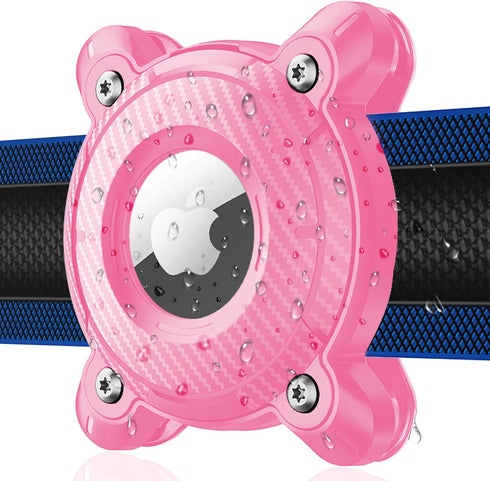 AirTag Dog Collar Holder, IP68 Waterproof Airtag Holder for Dog Collar, Hard Ultralight TPU,Back Clip?Suitable for All Airtag Dog Collar,Compatibl...