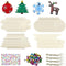 Hidreas 40 Pcs Wooden Ornaments Unfinished Christmas DIY Ornaments Craft Kit, Christmas Wood Ornaments with Bells, Wax Rope and Rhinestone Sticker...