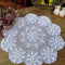 Hetao 100% Cotton Handmade Crochet Round Tablecloth Doilies Lace Table Covers,White, 24 Inch...