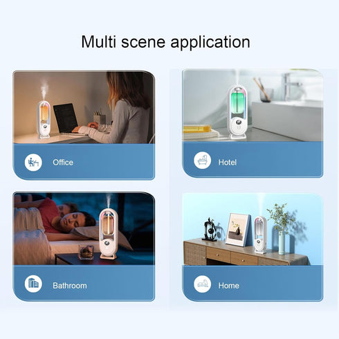 Aromatherapy Humidifier, Essential Oil Diffuser Automatic 5 Gear Ultrasonic Ambient Light LED Display Fragrance Machine Air Freshener for Home Lar...