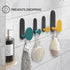 Adhesive Towel Hooks – Strong, No-Drill Hanging Coat Hooks perfect for holding robes, sponges, and loofahs in bathrooms, kitchens, and homes; brus...
