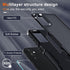 for Samsung Galaxy A25 Case, Full Body Heavy Duty Rugged Shockproof Protective Phone Cover with Lanyard Strap, Tempered Glass Screen Protector, Bl...