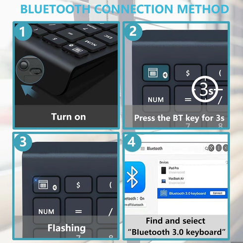 Bluetooth Number Pad for Laptop, Wireless Numeric keypad, 28 Keys Numpad Number Keypad Bluetooth 10 Keys Number Pad for Laptop, MacBook Air/Pro, i...