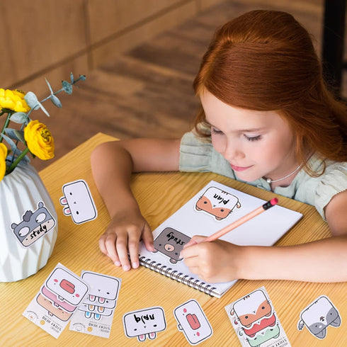 Cute Sticky Notes, 6 Pack Cartoon Sticky Notes Animals Shape Markers Flags Self-Stick Memo Pads Students Home Office Roommates Gifts Tab Supplies ...