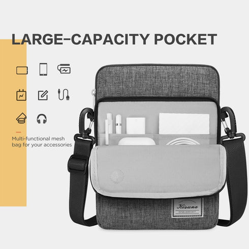 KIZUNA Tablet Sleeve Case 10 Inch Water Resistant Shoulder Messenger iPad Bag for 9.7" 10.5" 11" iPad Pro M2/10.9" iPad A14 Air 5/10.5" Surface Go...