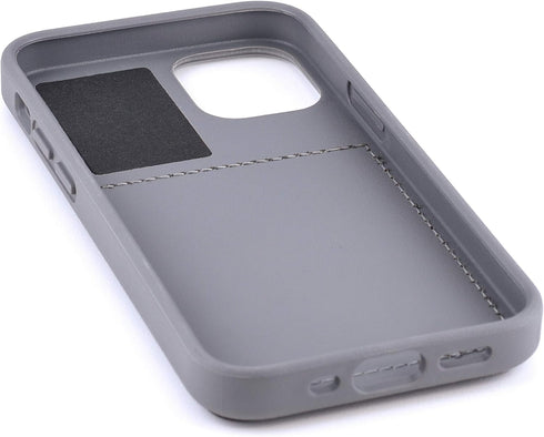 Dockem BIO Wallet Case for iPhone 12 Mini: Sensible Materials, Magnetic Mounting & 1 Credit Card Holder Slot (5.4" M2B, Grey and Black)...