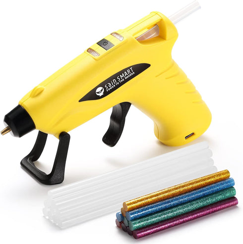 SainSmart Mini Cordless Hot Glue Gun with Anti-Drip Design and 20 Glue Sticks for Christmas Decorations, DIY, Creative Crafts & Arts, and Quick Re...