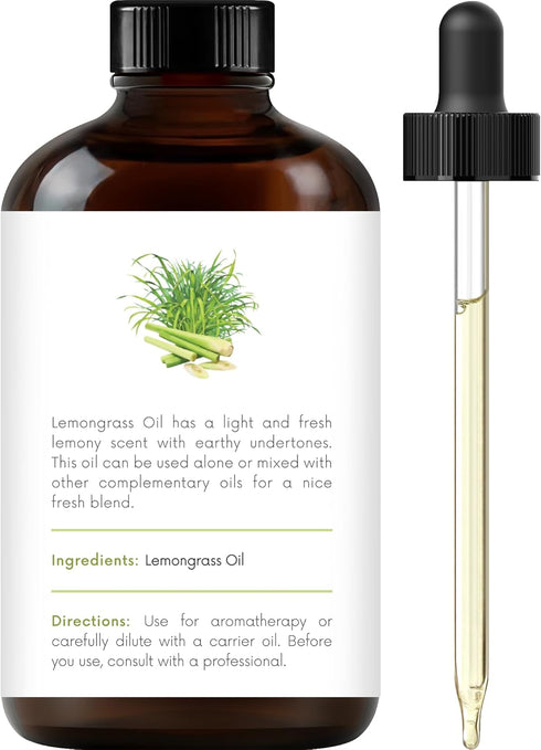 Handcraft Blends Lemongrass Essential Oil – Huge 4 Fl Oz – 100% Pure and Natural – Premium Grade Essential Oil for Diffuser and Aromatherapy, Skin...