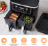 2Pcs Air Fryer Silicone Liners for Ninja SL401 /DZ401 /DZ550 8-10 QT, ddLUCK Air Fryer Accessories, Reusable Air fryer Pot Replacement Baking Tray...