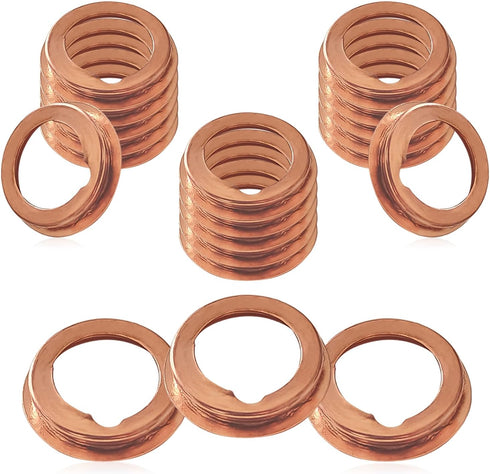 20Pcs Oil Drain Plug Gasket, Copper Crush Washer Compatible with Nissan/Infiniti G35 G37 Nissan - Rogue Sentra Xterra Altima Frontier Armada Jukes...