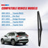 HRSNO® 12" Rear Wiper Blades Replacement for Toyota RAV4 2001-2012/Kia Soul 2010-2019/Toyota Yaris 2007-2019/Dodge Durango 2011-2023/Toyota RAV4 2...