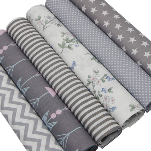 aufodara 6Pcs 20x20 Inch Cotton Fabric Squares Bundles for Sewing Quilting Patterns Textile Patchwork Fabric Pre-Cut Fabric Fat Quarters for DIY C...