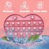Pink Heart Shaped Pop Bubble Valentines Fidget Toy with Letters and Numbers, Xmas Gift Sensory Toy with Alphabets Kids Birthday Party Classroom Pr...