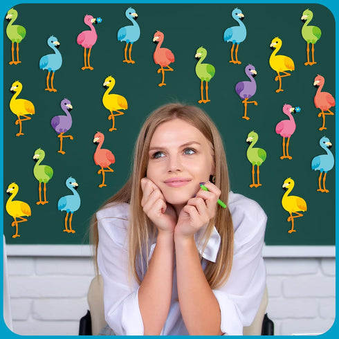 Junkin 60 Pieces Mini Classroom Bulletin Board Summer Cutouts Coffee Cup Sunglasses Flamingo Classroom Cutouts Decorations for School Office Wall ...