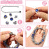 TOAOB 30pcs Dark Blue Large Hole European Beads Antique Silver Metal Rhinestone Rondelle Spacer Charms Beads Assortments for Bracelets Necklaces J...