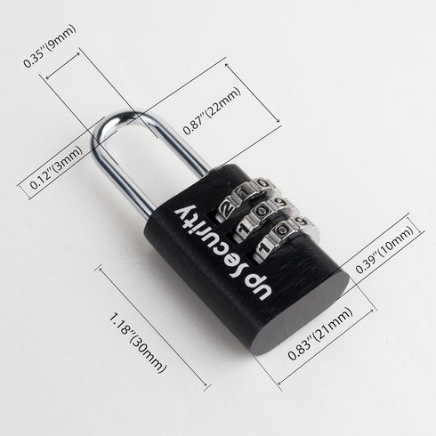 Combination Lock 3 Digit Small Padlock,Combo Lock, Luggage Lock for Travel, Waterproof Password Resettable Padlock for Gym Locker/Luggage/Gate/Cas...
