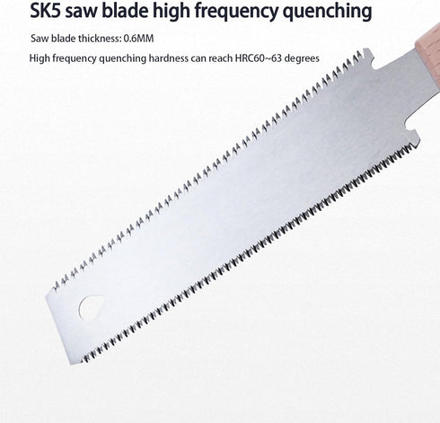 Japanese pull saw 6-Inch Double Edge Sided Mini Flush Cut Saw, Flexible Blade, Woodworking Tools, Wood Handle GardenTrim Saw, Pruning saw, Camping...