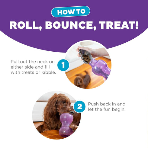 Outward Hound Double Snoop Interactive Treat Stuffer Durable Dog Toy, Dog Treat Toy, Purple...