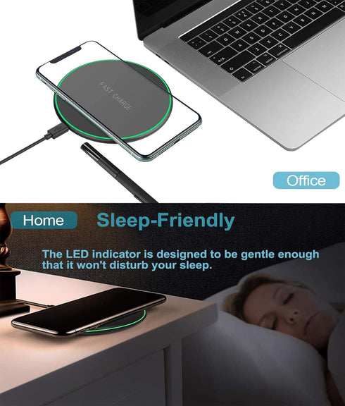 Wireless Charger for iPhone 14/14 Plus/14 Pro/14 Pro Max/13/13 Mini/SE 2022/12/11/X/8, Fast Wireless Charging Pad for Samsung Galaxy S23/S22/S21/S...
