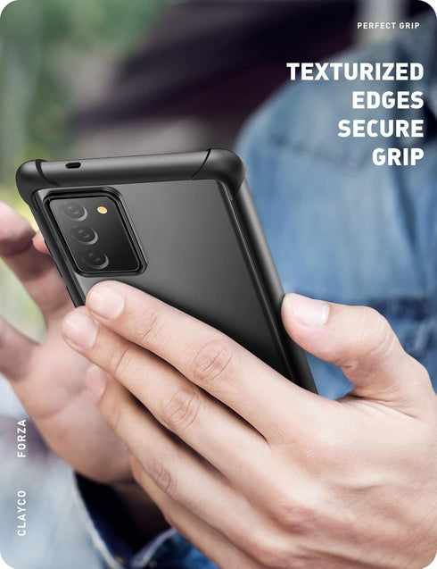 Clayco Forza Series Case for Samsung Galaxy Note 20, Built-in Screen Protector Compatible with Fingerprint ID, Full-Body Rugged Cover, 6.7 inch, 2...