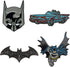 Officially Licensed DC Comics Unisex Adult Batman Enamel Lapel Pin Set (4 piece), Grey, One Size...