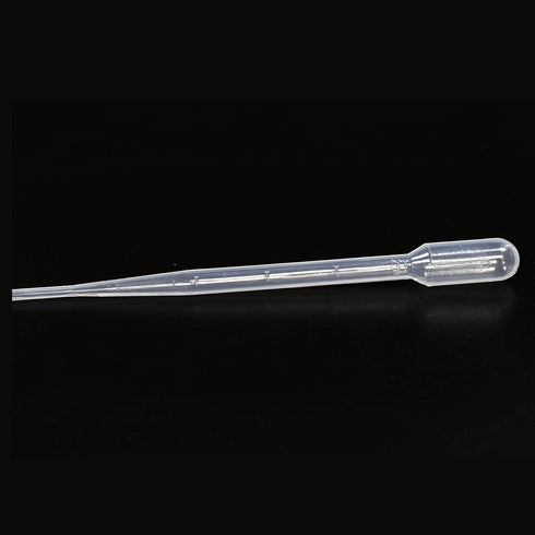 ULAB Sterile Transfer Pipette, Essential Oils Pipettes Vol. 5ml, 2ml Graduated, 0.5ml Graduation Interval, 155mm Long, Low-Density Polyethylene Ma...