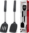 Silicone Spatula Turner Set, Premium Spatulas Silicone Heat Resistant Pack of 2 Kitchen Spatula for Nonstick Cookware, Solid & Slotted Rubber Spat...