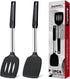 Silicone Spatula Turner Set, Premium Spatulas Silicone Heat Resistant Pack of 2 Kitchen Spatula for Nonstick Cookware, Solid & Slotted Rubber Spat...