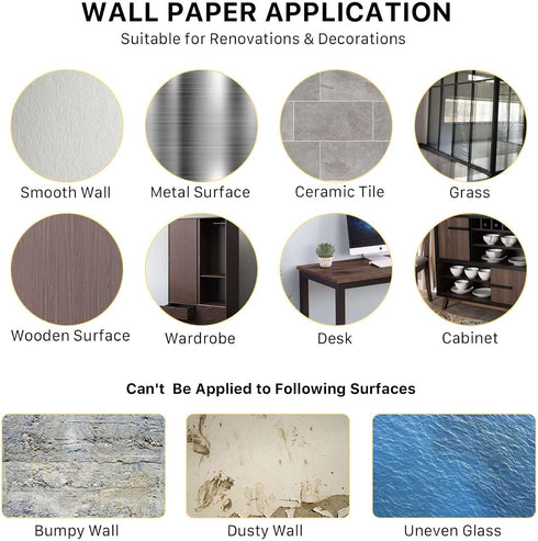 Faux Wood Look Textured Wallpaper(17.71" × 9.84ft), Shiplap Peel and Stick Vinyl Wallpaper, Self Adhesive Waterproof Contact Wall Paper...