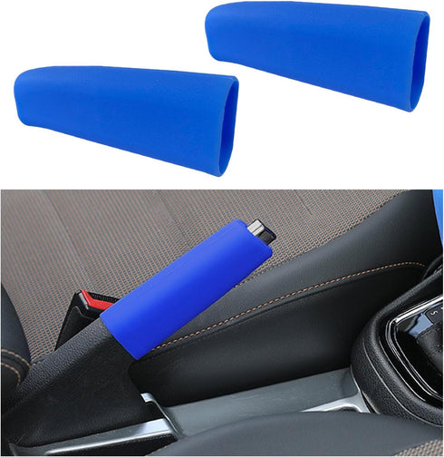 2PCS Car Handbrake Cover, Anti-Slip Silicone Auto Handbrake Shifter Protector, Comfortable Grip Handbrake Decoration for Men Women, Universal Vehi...