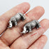 Textured Rhino Cufflinks For Men With Gift Box...