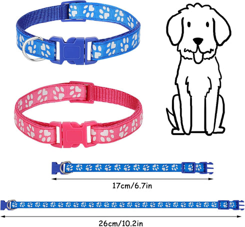 Puppy Collars-16 Pack Puppy Collars for Litter, Adjustable Puppy ID Collars Soft Nylon Whelping Collars for Newborn Litter Puppy Pets...