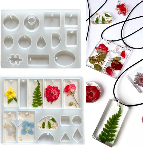 BooteeQue Resin Jewelry Molds, Earring Making Kit, Silicone Molds for Pendant, Keychain Charm Making and Earrings Necklaces Bag Charms DIY...