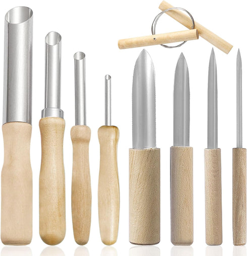 9 pcs Clay Tools, lyfLux Sculpting Tools, Clay Wire Cutter, Pottery Tools and Supplies, for Clay Ceramic Production, Cutting, Carving Modeling and...