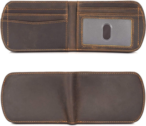 Polare Slim Curve Front Pocket RFID Blocking Italian Real Leather Bifold Wallet for Men...