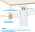 40 Pack Rectangular White Plastic Clothing Size Closet Rack Dividers Hangers, Preprinted in 8 Sizes XXS, XS, S, M, L, XL, XXL, XXXL (2.5”x 5”, Inn...
