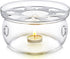 Teabloom Universal Tea Warmer (Large Size - 6 in / 15 cm Diameter) - Handcrafted with Heat Proof & Lead-Free Glass - Tealight Candle Included...