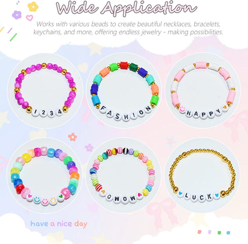 Amaney 1600pcs Acrylic Alpabet Letter Beads,31 Styles,Heart,Number,Star and Smiley Beads,4x7mm for Jewelry Making Bracelets Necklaces Key Chains...