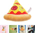 Dog Squeaky Toys Pizza Shaped Dog Toy, Puppy Biting Plush Chewing Toy for Puppy...