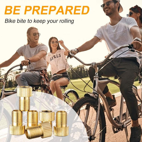 Presta Valve Adapter, Convert Presta to Schrader Adaptor for Bike, Inflate Tire Using Standard Pump or Air Compressor, Tire Valve Caps(4PCS)...