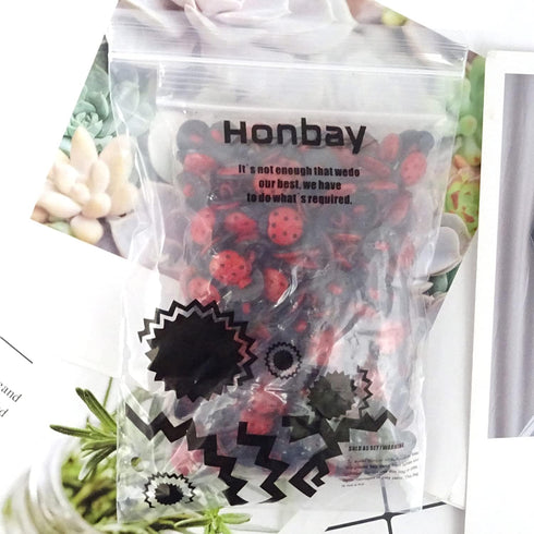 Honbay 200PCS Plastic Mini Ladybug Buttons Garden Insect Design Sewing Craft Buttons Embellishments for Scrapbooking Clothing DIY Craft and other ...