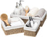 FairyHaus Seagrass Storage Baskets with Liner, Natural Small Seagrass Baskets, Hand-woven Nesting Wicker Baskets Set for Shelves Rectangle 3Pack (...