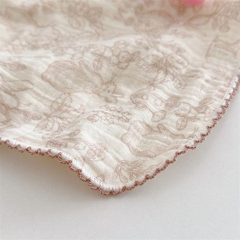 BuLuTu 100% Cotton Muslin Kitchen Towels with Cute Animals Pattern Soft and Super Absorbent Dish Towels Cleaning Rags, 4 Pack 100% Cotton Super Ab...