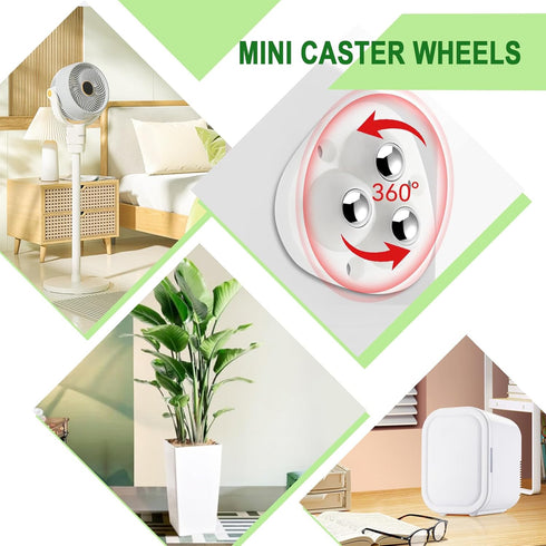 20-Pack Mini Self Adhesive Caster Wheels, 360 Degree Rotation Swivel Caster, Stick on Wheels for Small Furniture, Furniture Pulley Castor Plastic ...