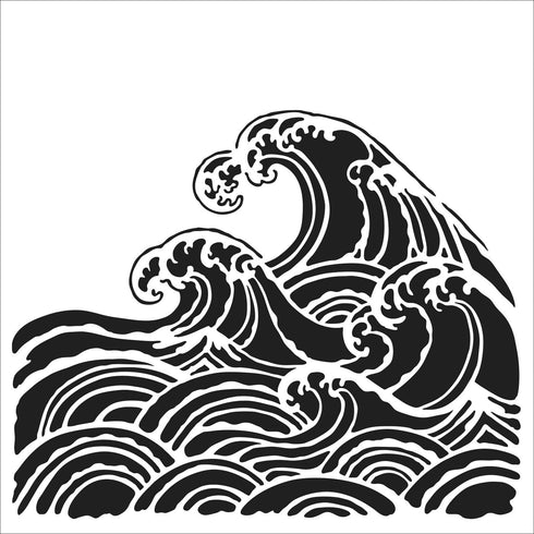 The Crafter's Workshop Template 6"X6"-Wave, Clear...
