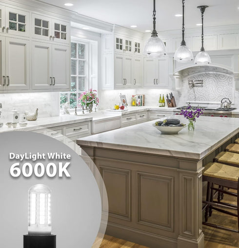 Dimmable E17 LED Bulbs Under Microwave Over Stove Lights, Daylight 6000K 6500K, 40W Incandescent Equivalent, Pack of 2...