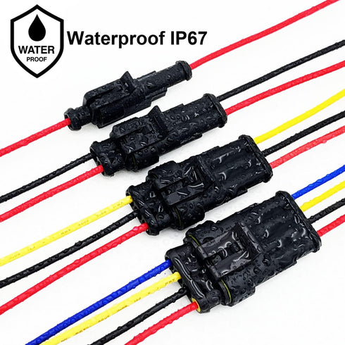 18 AWG 1 Pin Connector Waterproof Wire Connectors 1 Pin Automotive Electrical Connectors Quick Disconnect Wire Connectors with 18 Gauge Wire (10 K...