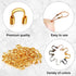 Brass Wire Guardian U-Shape Cable Protector Wire Guard Loops for Earring Bracelet Necklace Pendant DIY Jewelry Making Supplies (Elegant Colors,800...