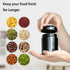 Black Glass Airtight Storage Container Jar 150ml with UV Protection for Spice Coffee...