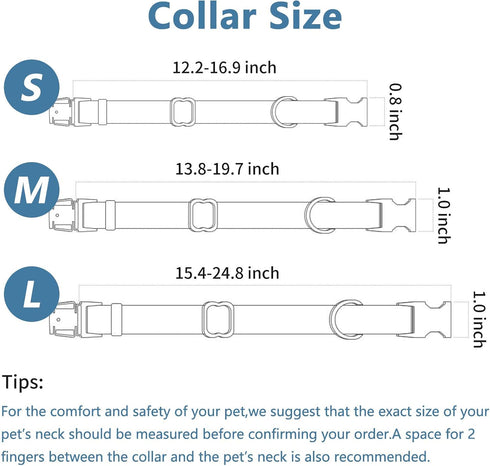 Dog Collar and Leash Set.Soft and Easy to clean vegan Leather with Rose Gold Metal Buckle for Small Medium Large Dogs (Light Purple, M(13.8"-19.7"...